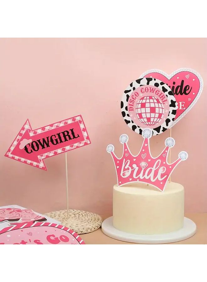 Western Cowgirl Last Rodeo Photo Booth Props Set Pink Bachelorette Wedding Party Decorations - Image 4